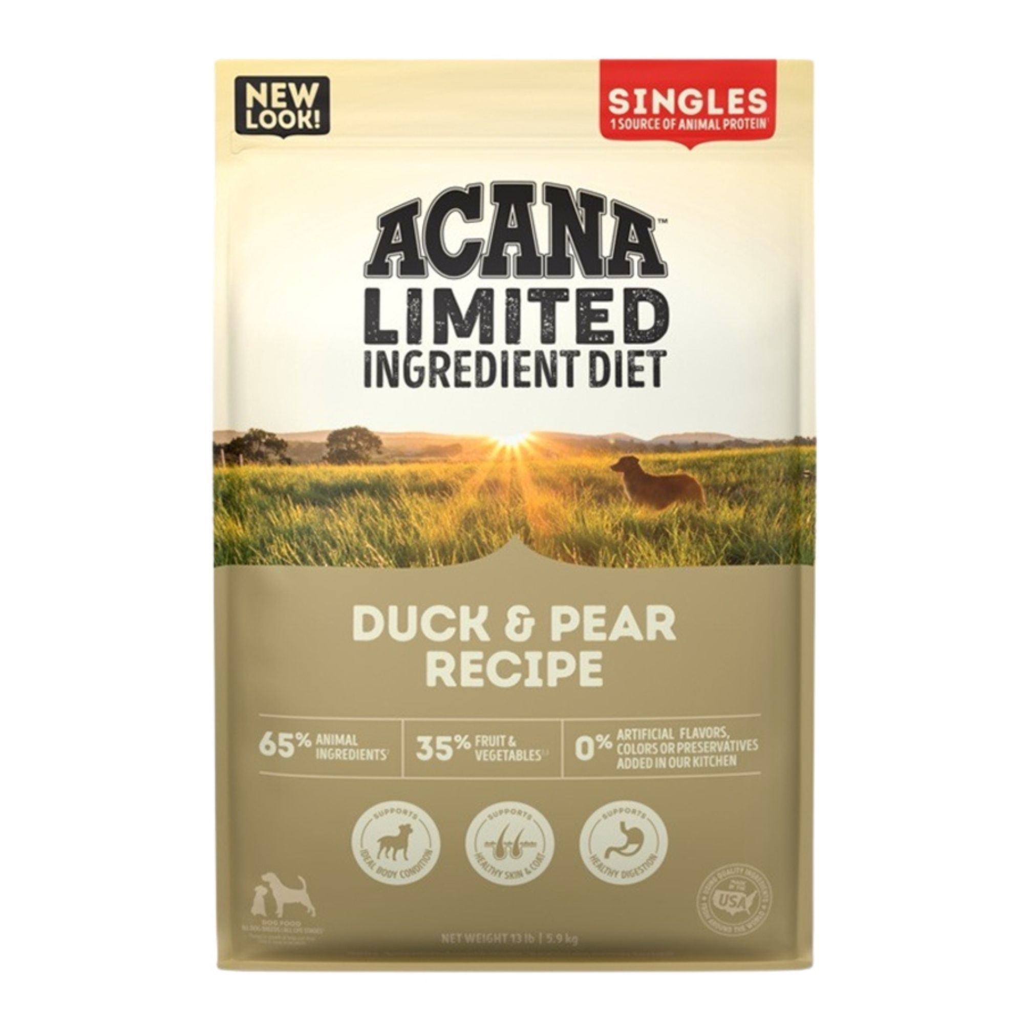 Acana Dog Grain Free Singles Duck & Pear Recipe 13Lbs