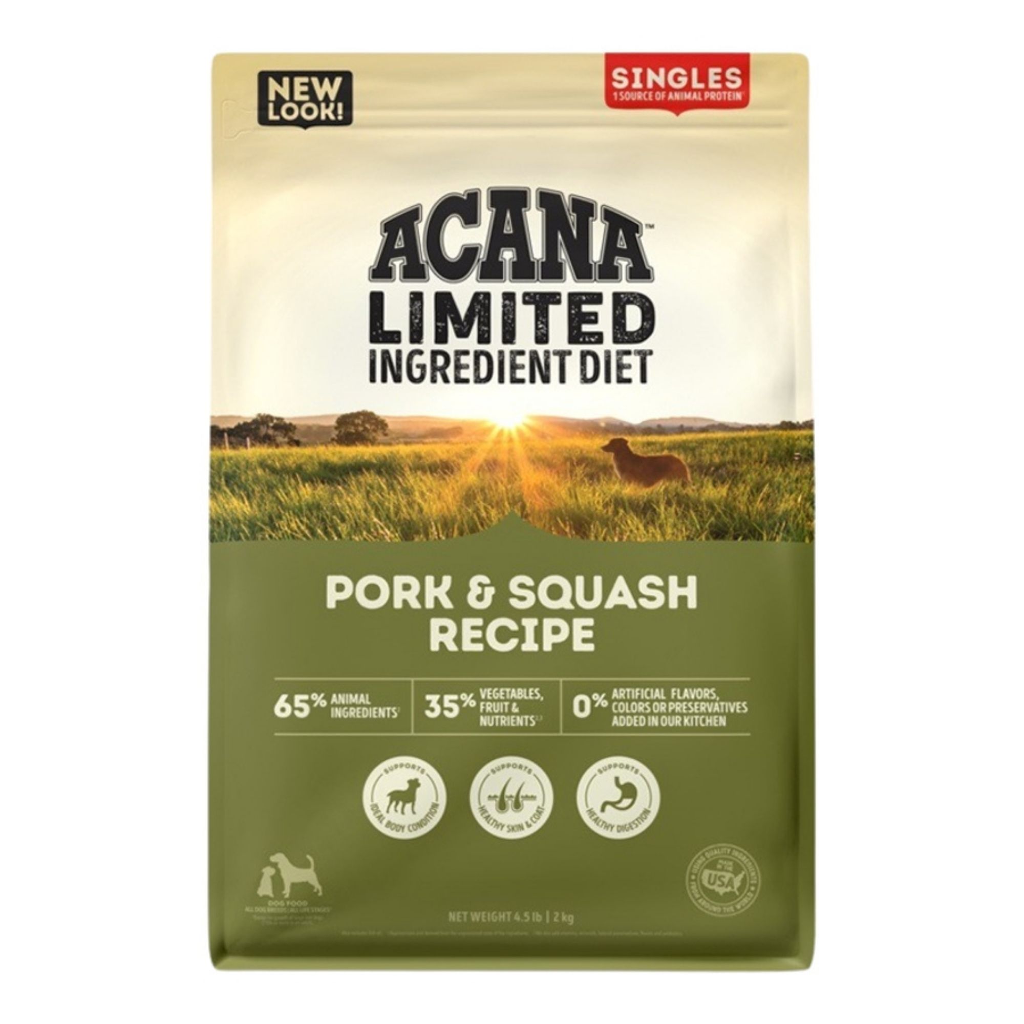 Acana Dog Grain Free Singles Pork & Squash Recipe 4.5Lbs