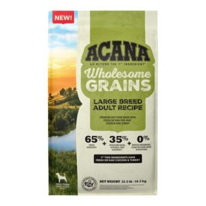 Acana Dog Wholesome Grains Large Breed Adult + Grains 22.5Lbs
