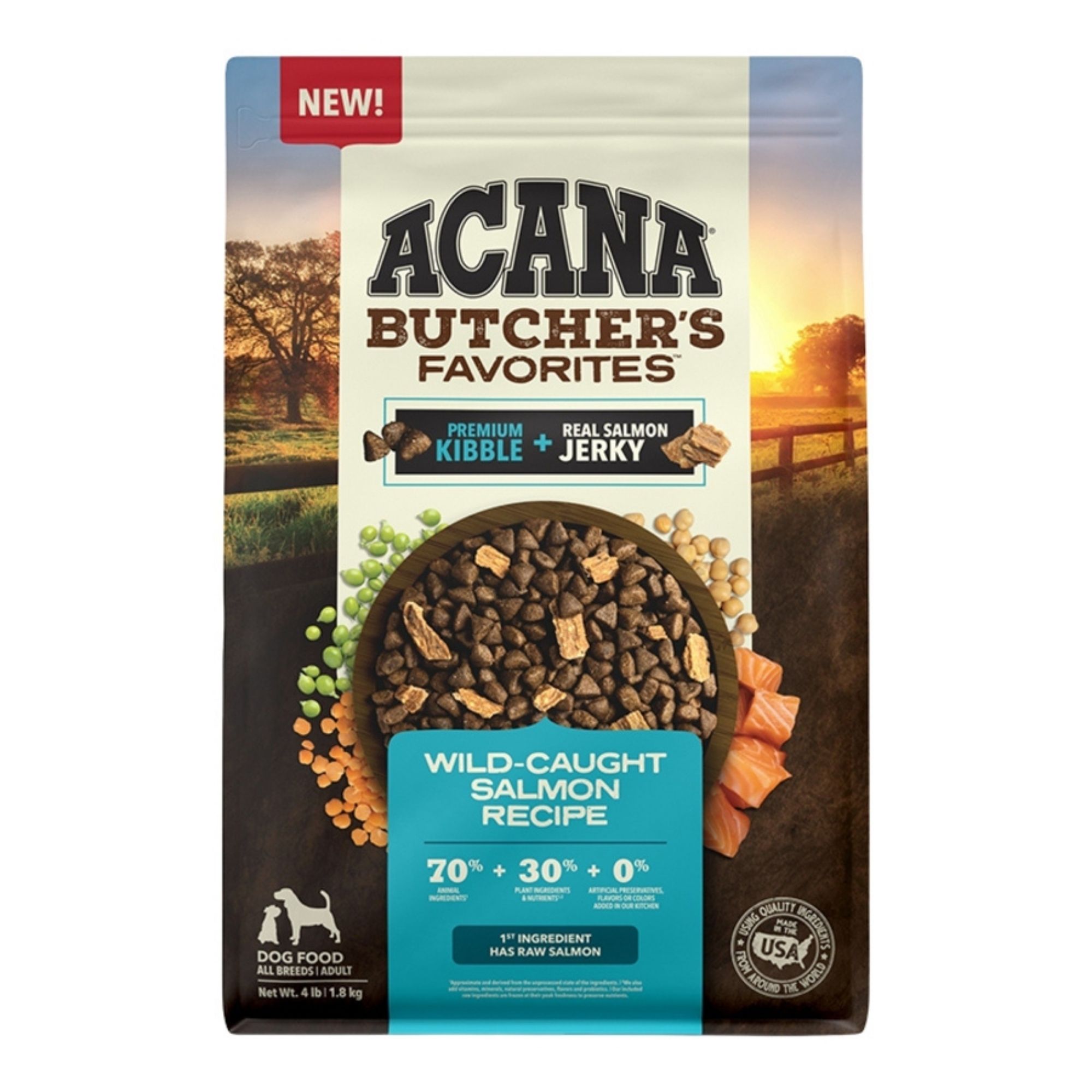 Acana Dog Grain Free Butcher's Favorites Wild Caught Salmon 4Lbs
