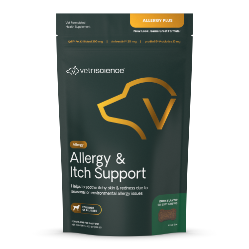 VetriScience Allergy and Itch Support Chews for Dogs, Duck Flavor (60 Chews)