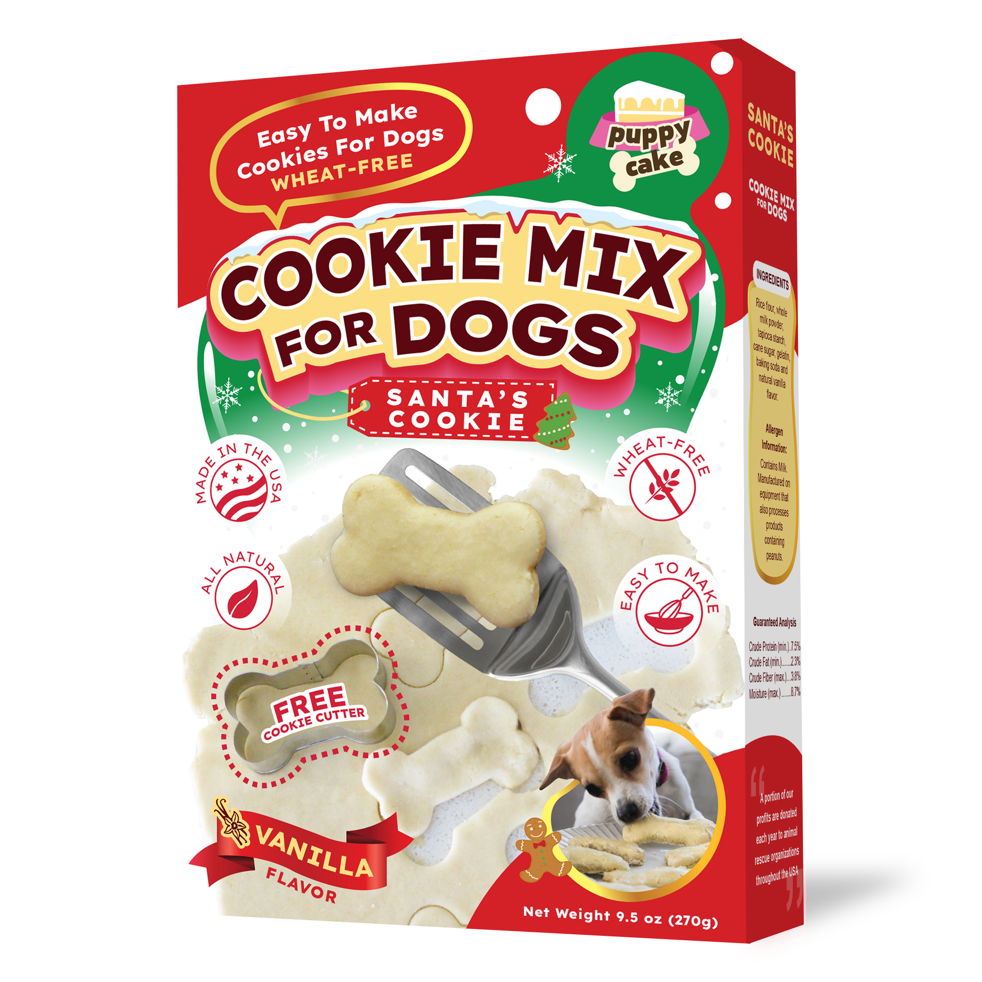 Santa's Cookie Mix and Cookie Cutter (wheat-free)