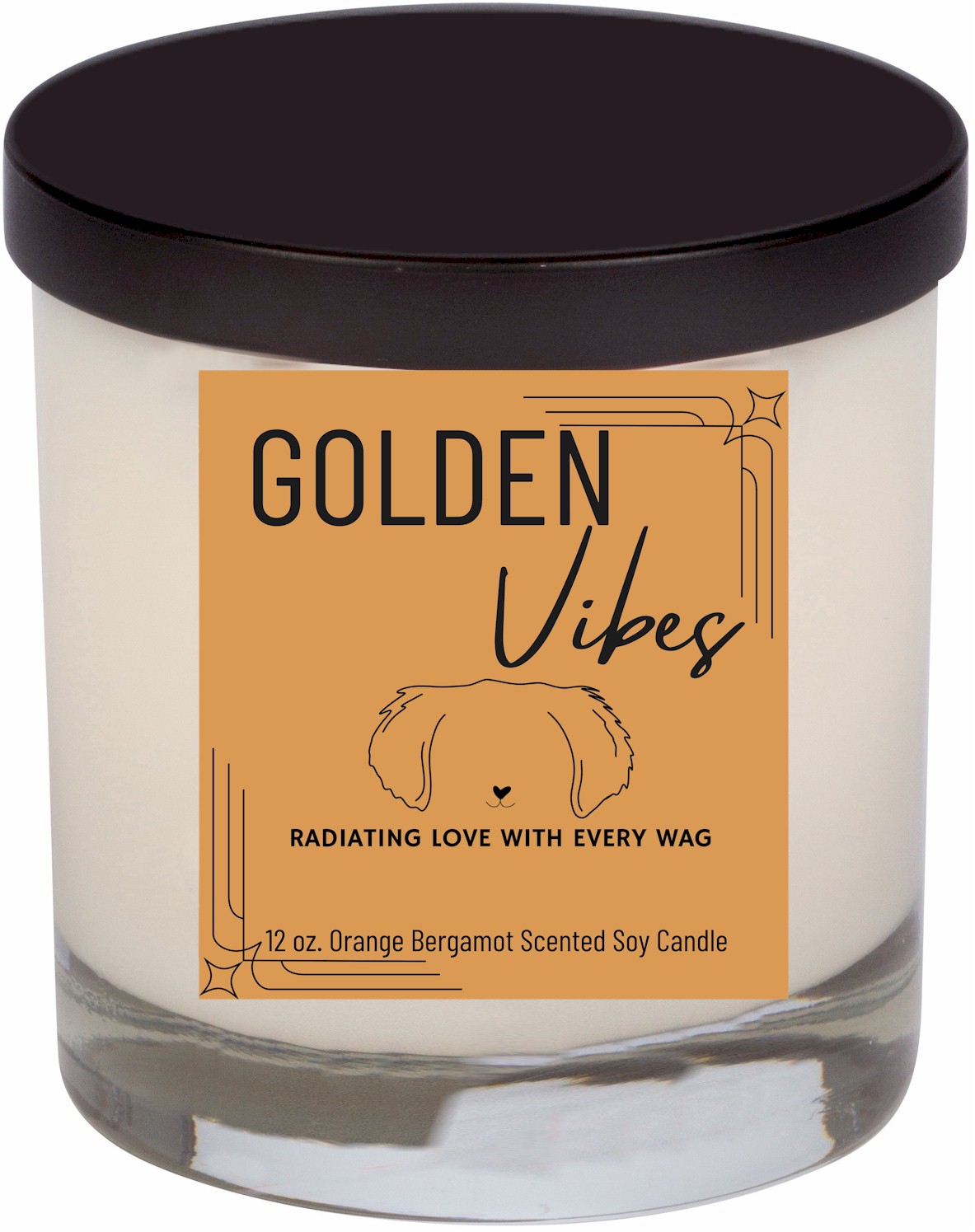 Golden Pup Vibes, 12 oz. Candle