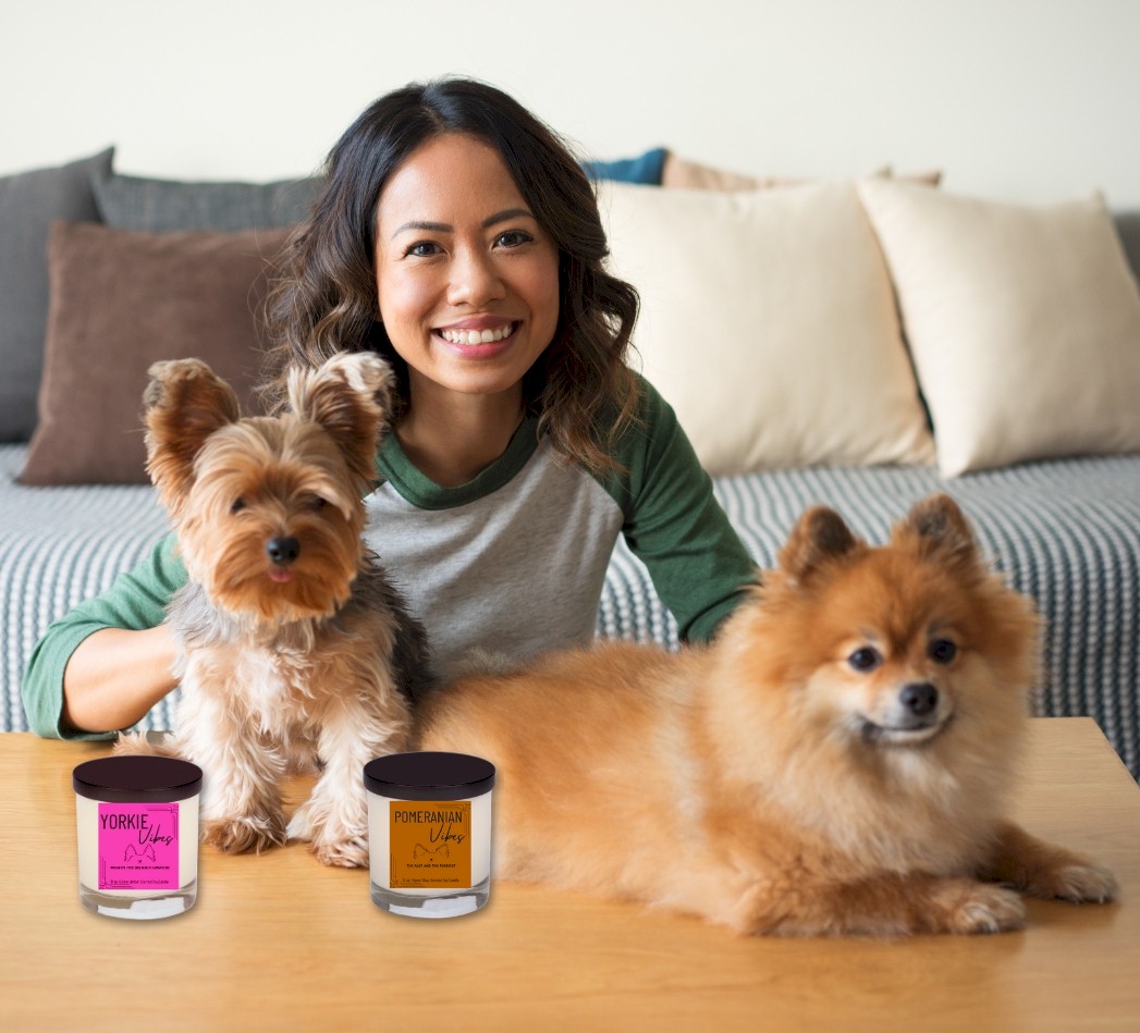 Pomeranian Pup Vibes, 12 oz. Candle - Image 2