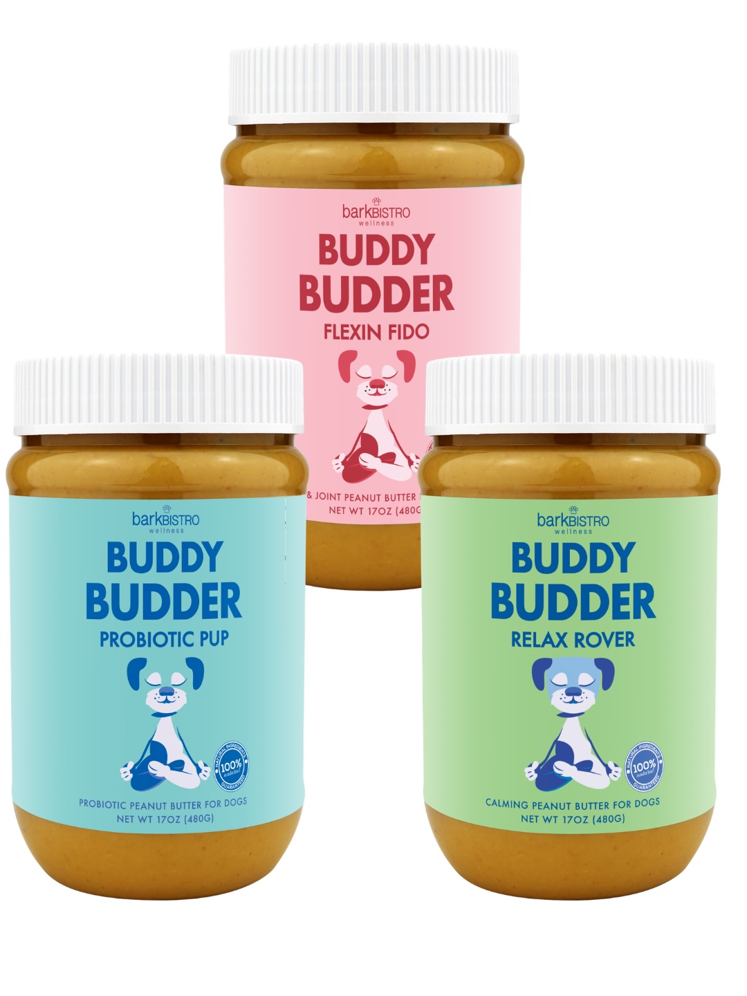 Mix 'n Match Supplemental - Buddy Budder Dog Peanut Butter | Case of 12 | 17oz. Jars