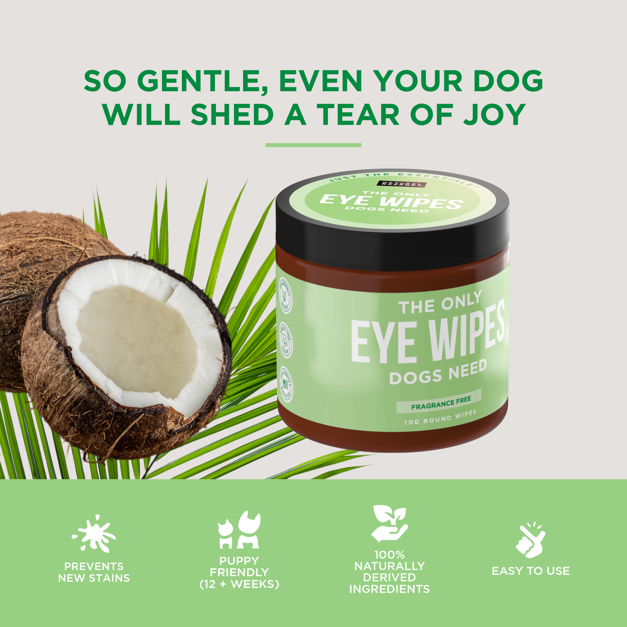 Dog Eye Wipes, 100 count Jar - Image 4