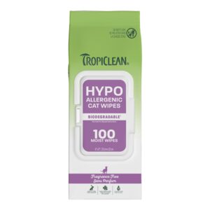 Tropiclean Cat Hypoallergenic Wipes - 100 Count