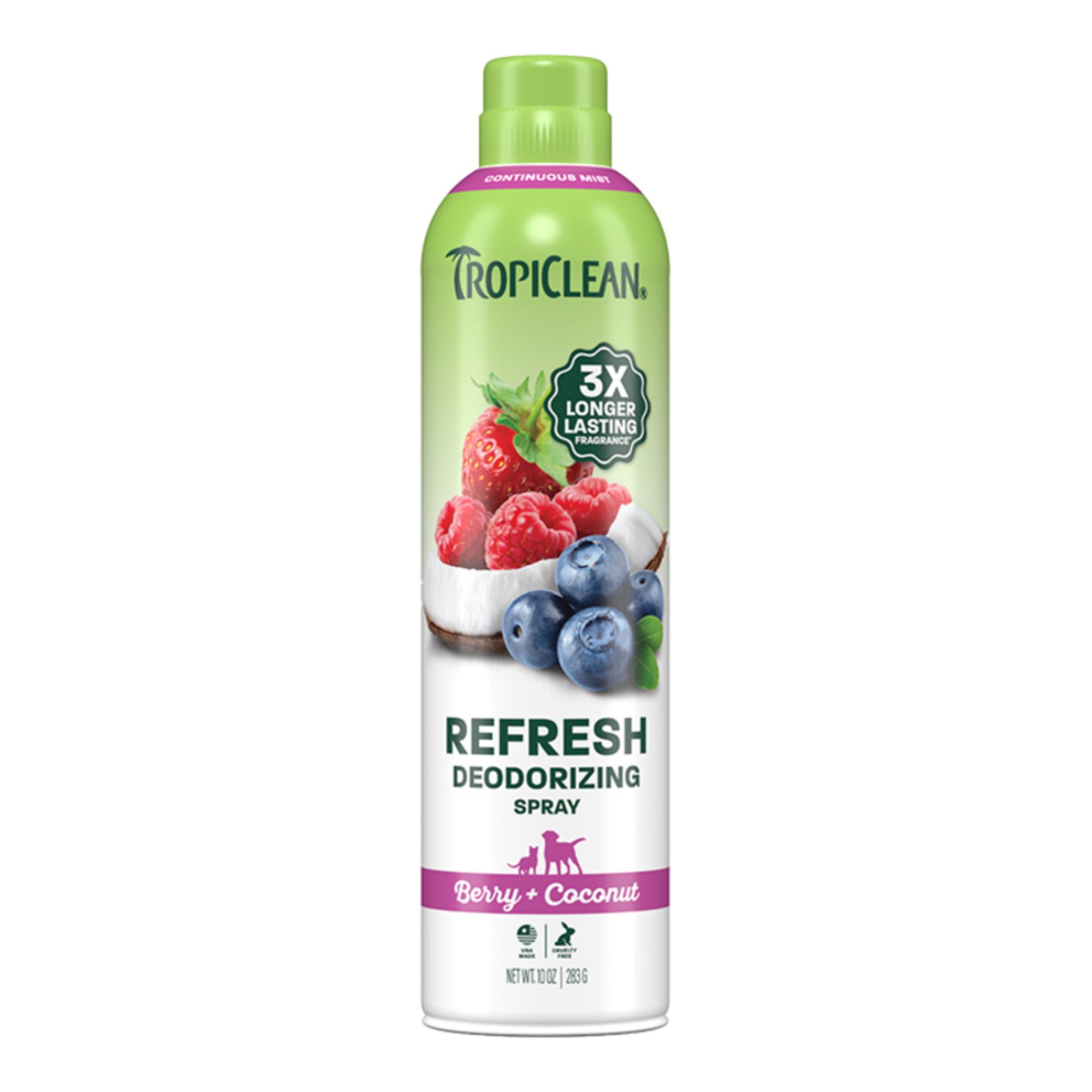 Tropiclean Dog Deodorizing Spray Berry & Coconut 10oz.