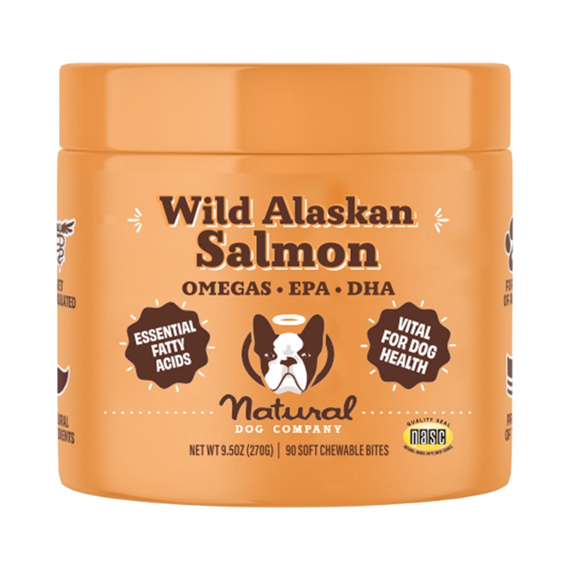 Natural Dog Company Dog Wild Alaskan Salmon Chews - 90 Count