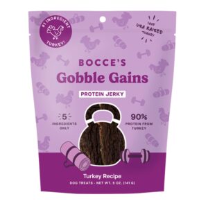 Bocce's Bakery Dog Jerky Protein Cuts Grain Free Chick'N Kettlebells 5oz.