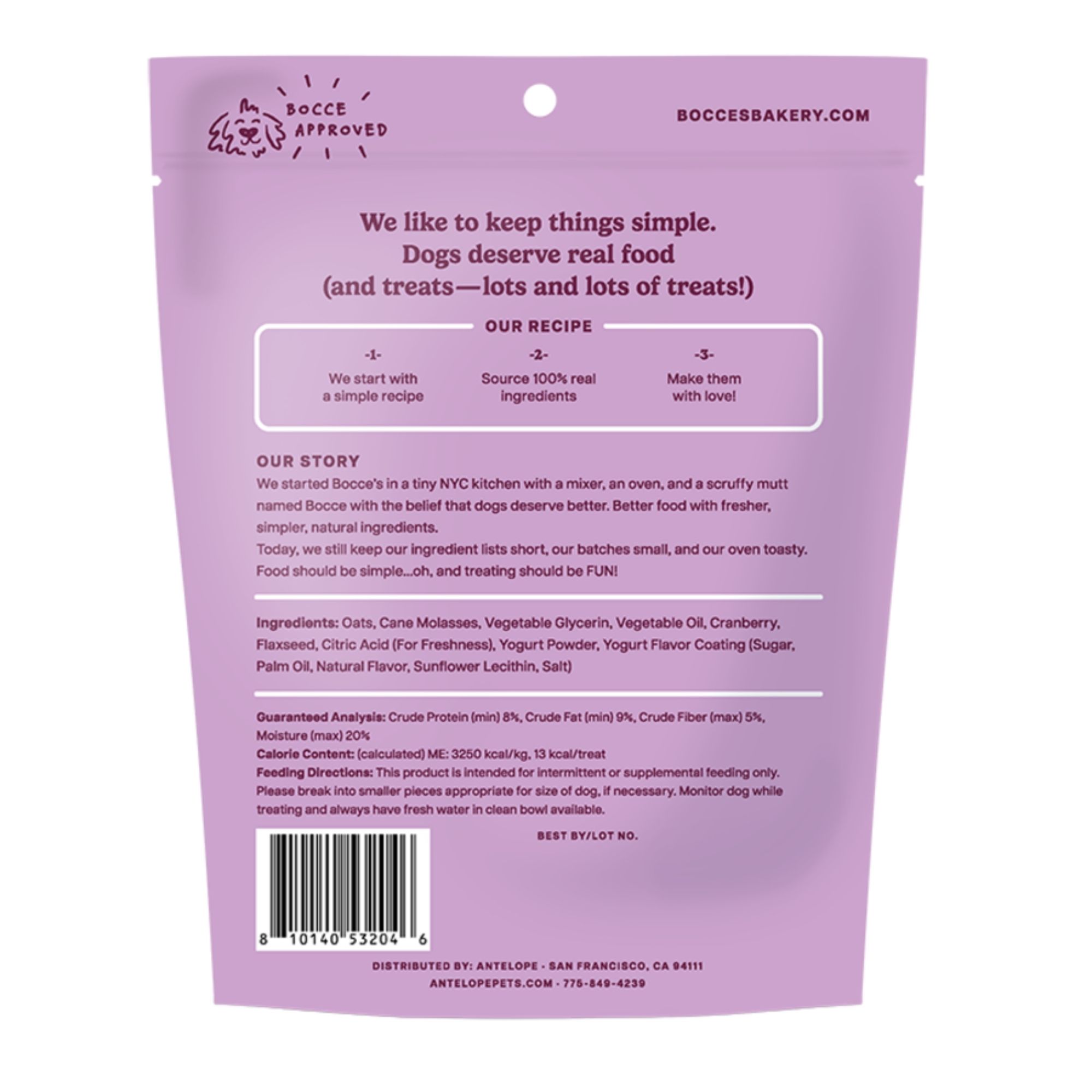 Bocce's Bakery Dog Froyo Grain Free Wild Cran 6oz. - Image 2