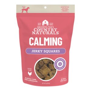 Grandma Mae's Country Naturals Dog Jerky Squares - Calming Support - Chicken 5oz.