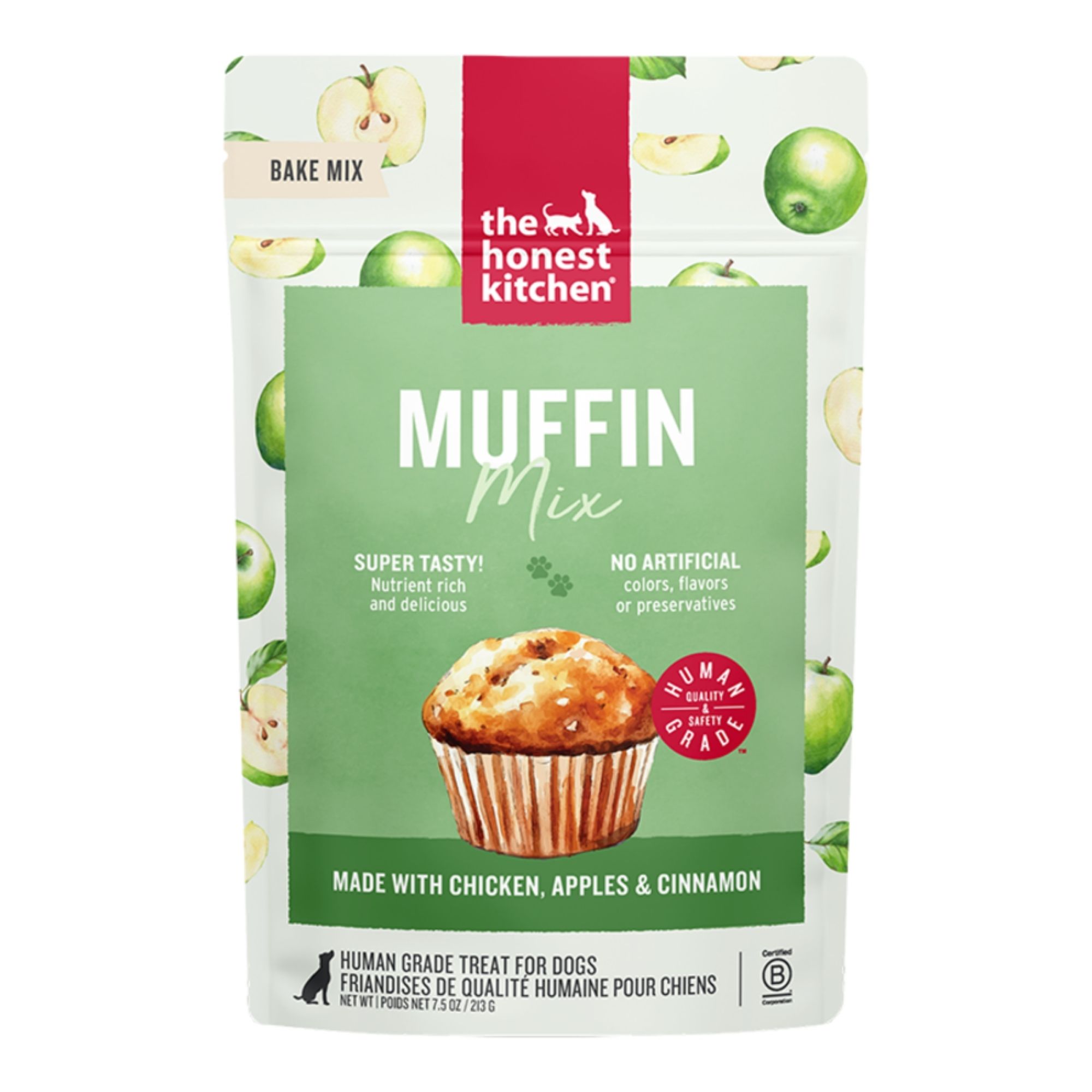 The Honest Kitchen Dog Muffin Mix Made with Chicken Apples & Cinnamon 7.5oz. Pouch