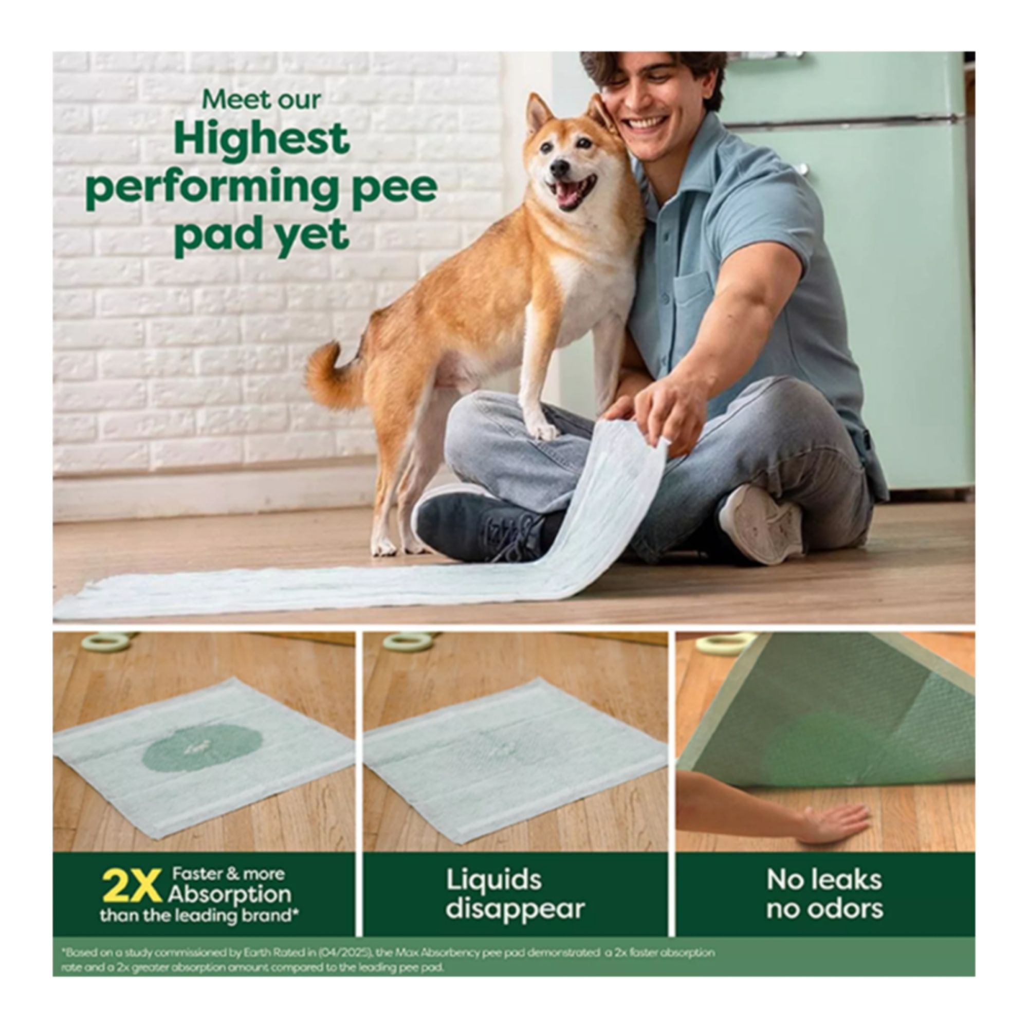 Earth Rated Dog Max Absorbency Puppy Pee Pads Extra Large 28” X 34” - 25 Count - Image 4