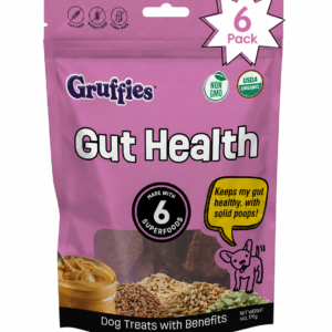 Gruffies Gut Health Dog Treats 6 Oz Bags (Pack of 6)