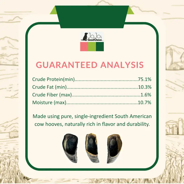 All-Natural Premium Cow Hooves Chews for Dogs (25/Case) - Image 2