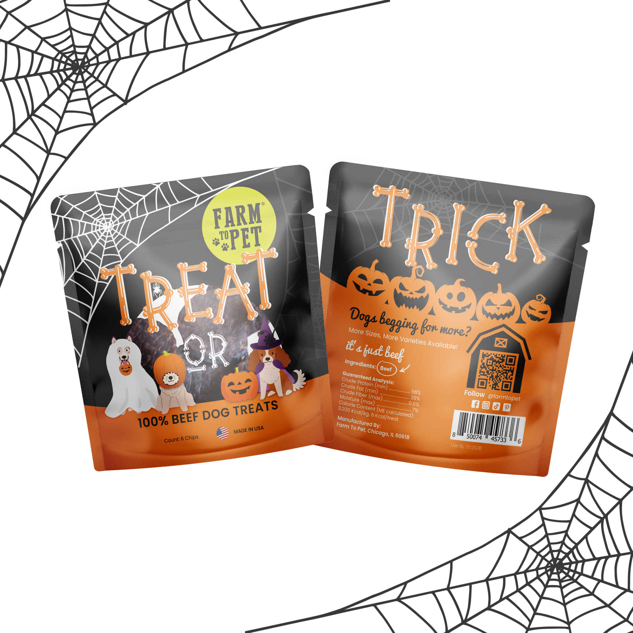 Halloween Dog Treat Chicken, Turkey, Beef, & Fish Snack Pack Bundle (24 pack) - Image 9