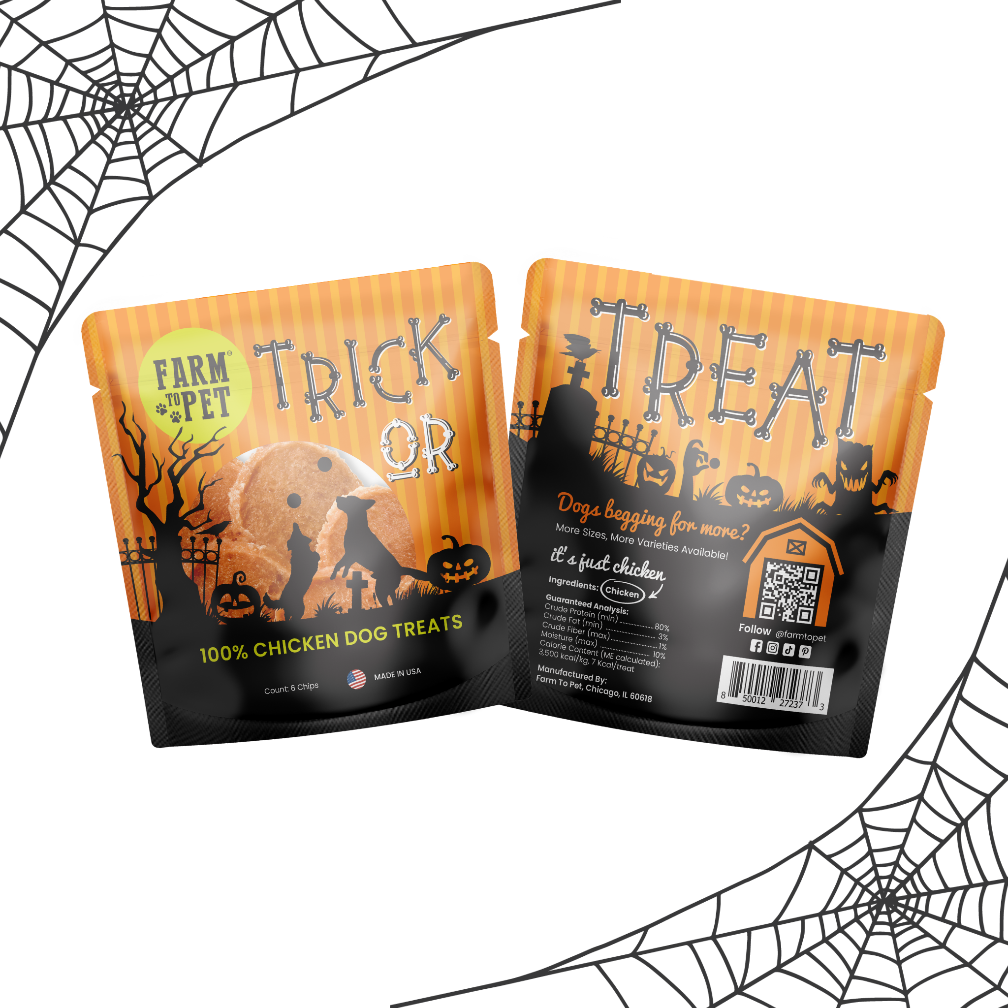 Halloween Dog Treat Chicken, Turkey, Beef, & Fish Snack Pack Bundle (24 pack) - Image 10