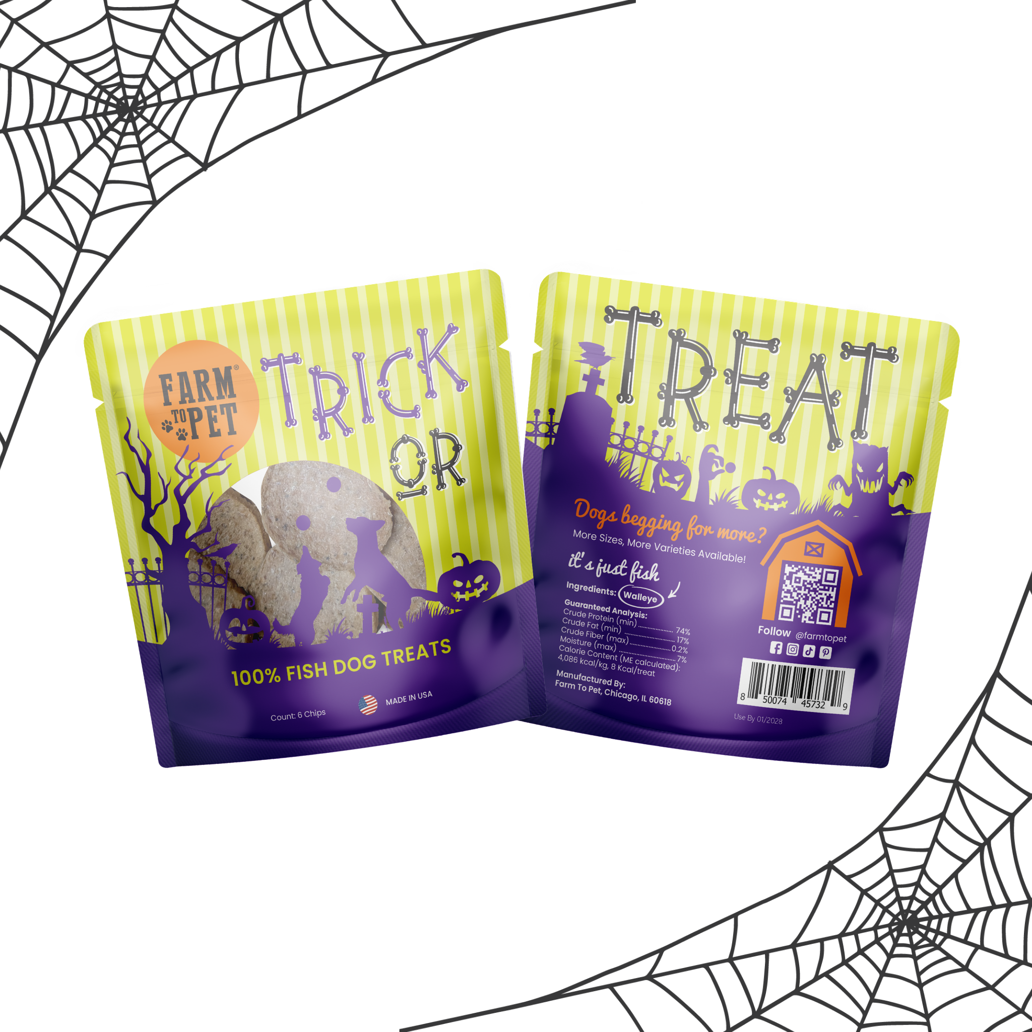 Halloween Dog Treat Chicken, Turkey, Beef, & Fish Snack Pack Bundle (24 pack) - Image 12