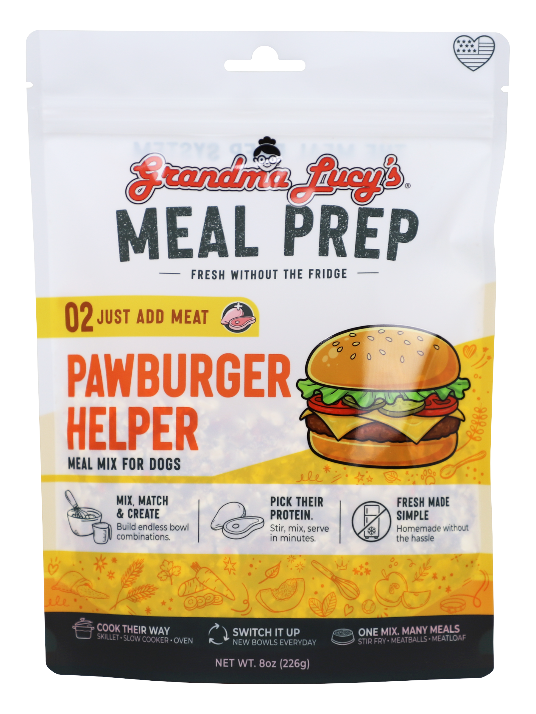 Grandma Lucy's Meal Prep - Pawburger Helper (Just Add Meat)