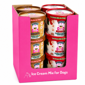 Display Case of 12 Assorted Christmas Puppy Scoops Ice Cream Mixes 2.32 oz (Peanut Butter Cookie and Christmas Cookie)