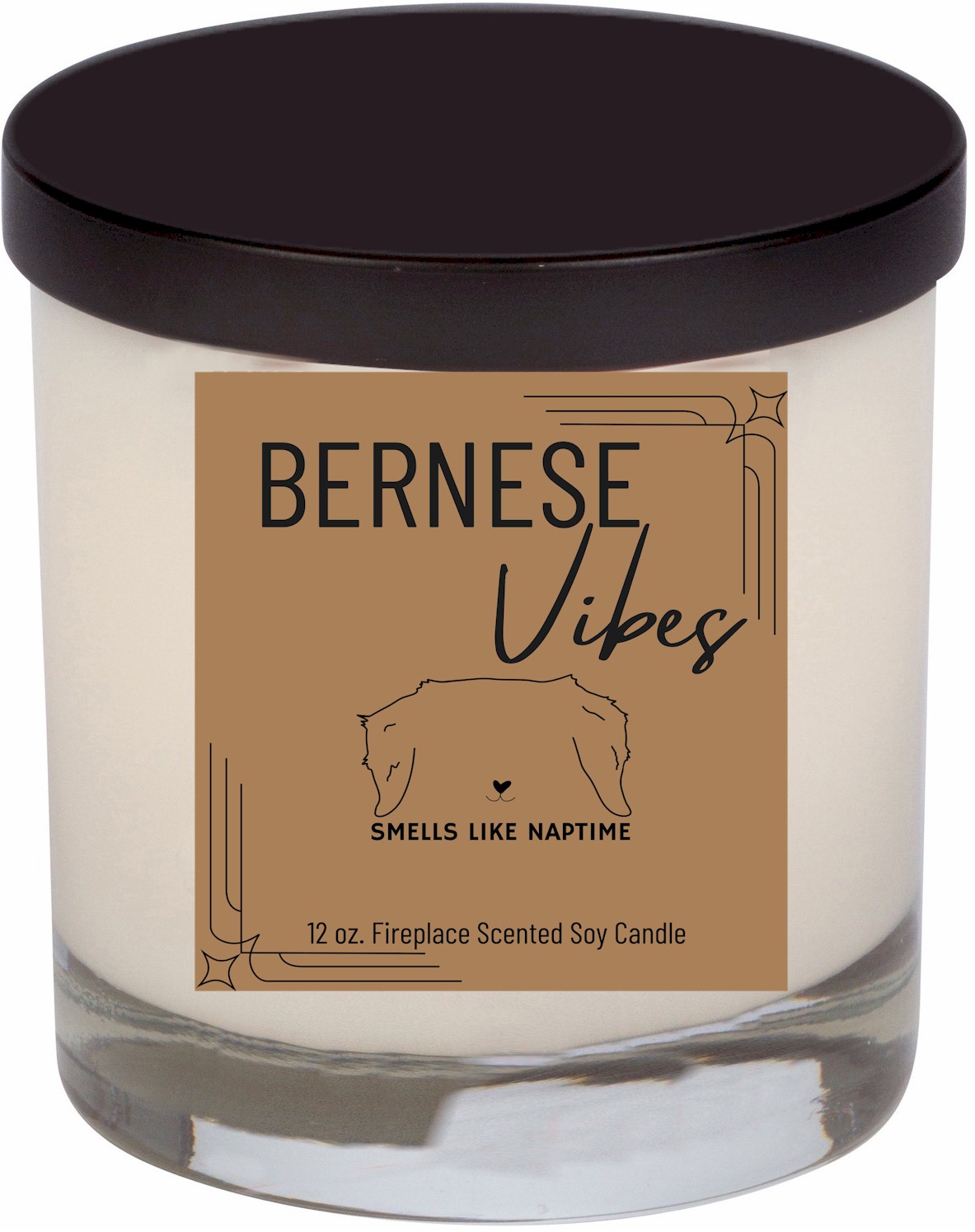 Bernese Pup Vibes, 12 oz. Candle - Image 2