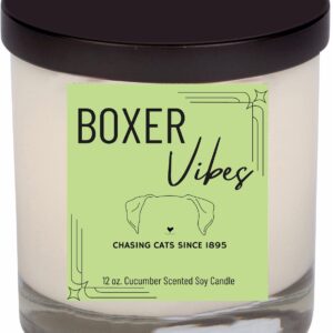 Boxer Pup Vibes, 12 oz. Candle
