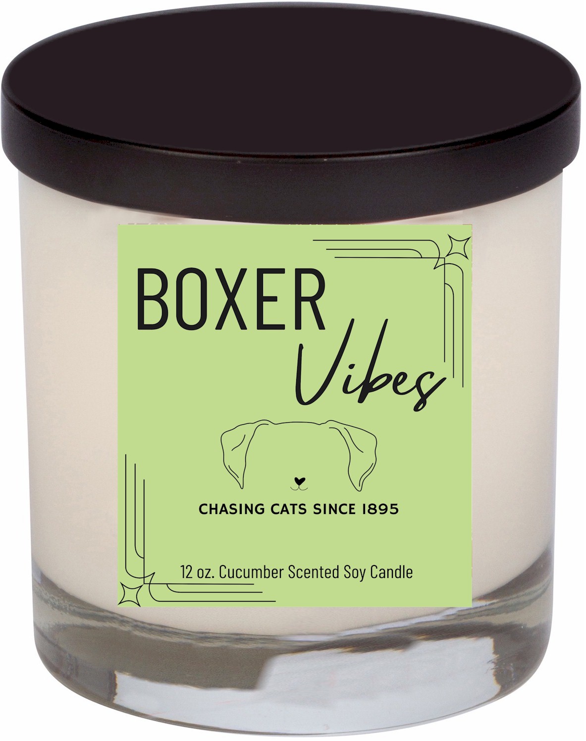 Boxer Pup Vibes, 12 oz. Candle