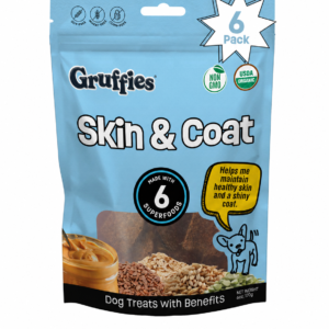 Gruffies Skin & Coat Dog Treats 6 Oz Bags (Pack of 6)