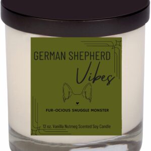 German Shepherd Pup Vibes, 12 oz. Candle