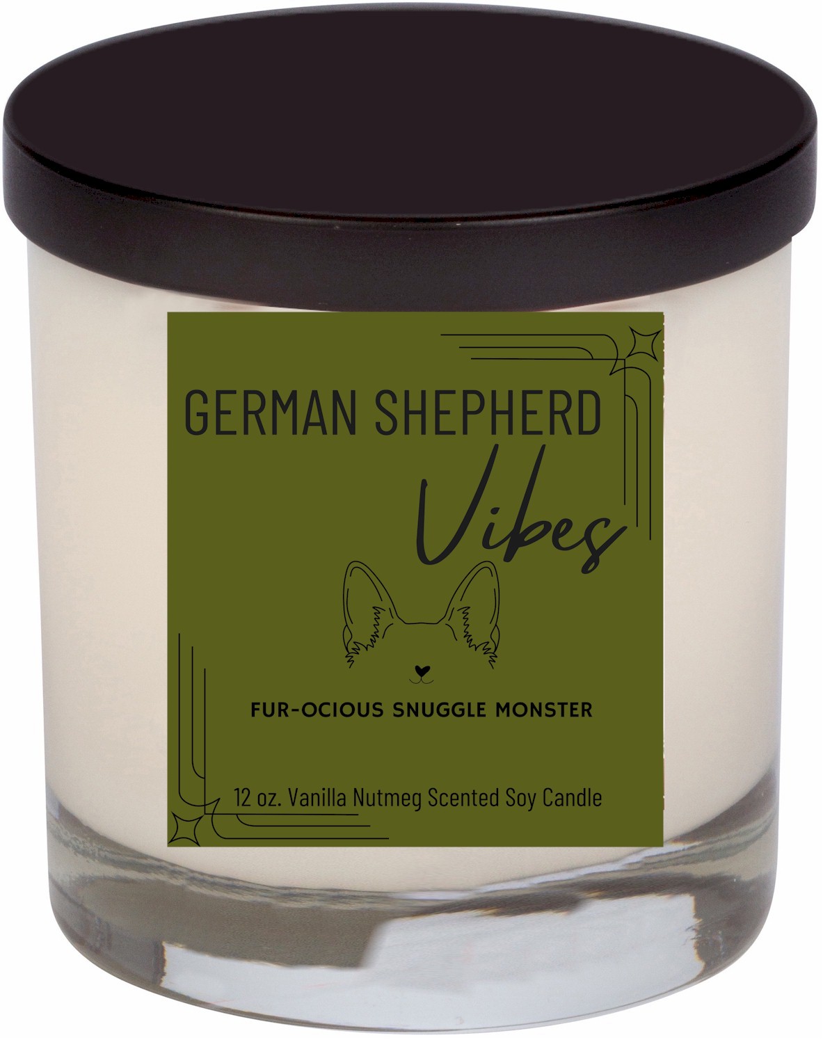 German Shepherd Pup Vibes, 12 oz. Candle