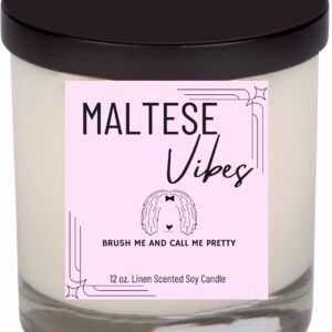 Maltese Pup Vibes, 12 oz. Candle