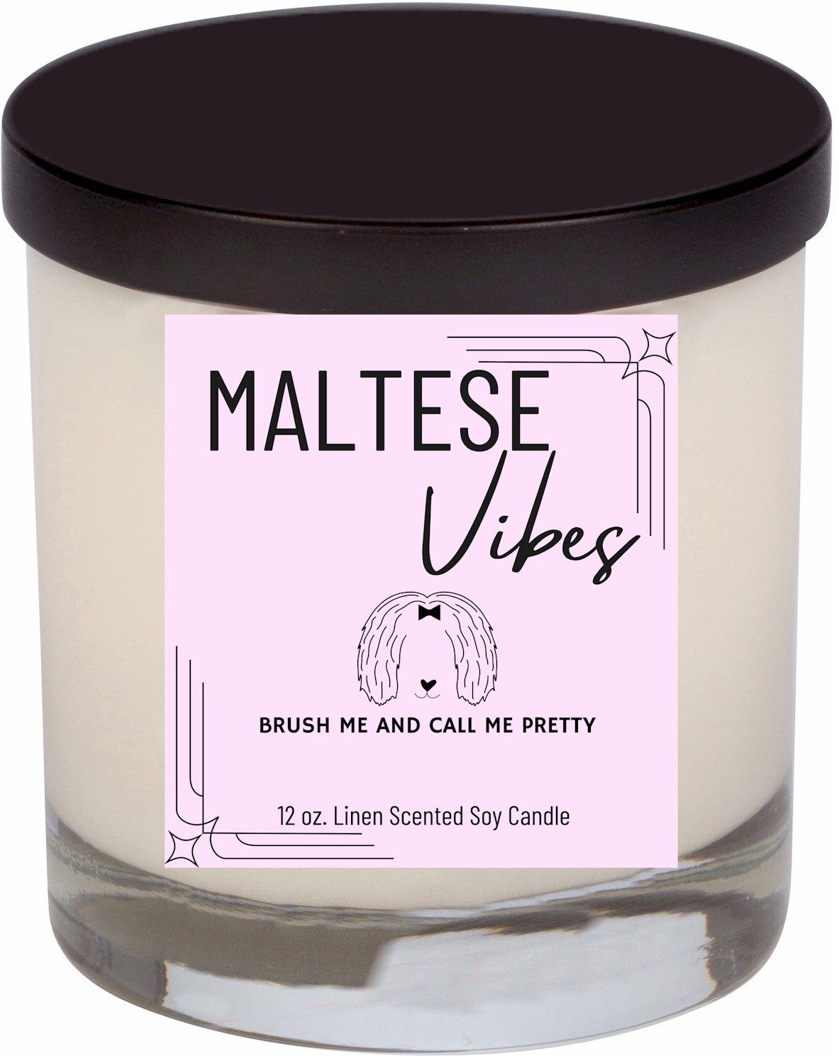 Maltese Pup Vibes, 12 oz. Candle