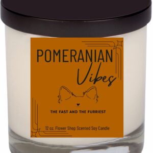 Pomeranian Pup Vibes, 12 oz. Candle