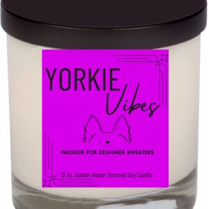 Yorkie Pup Vibes, 12 oz. Candle