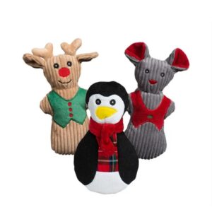 Holiday Plush Christmas Cookies Dog Toys (3pk)