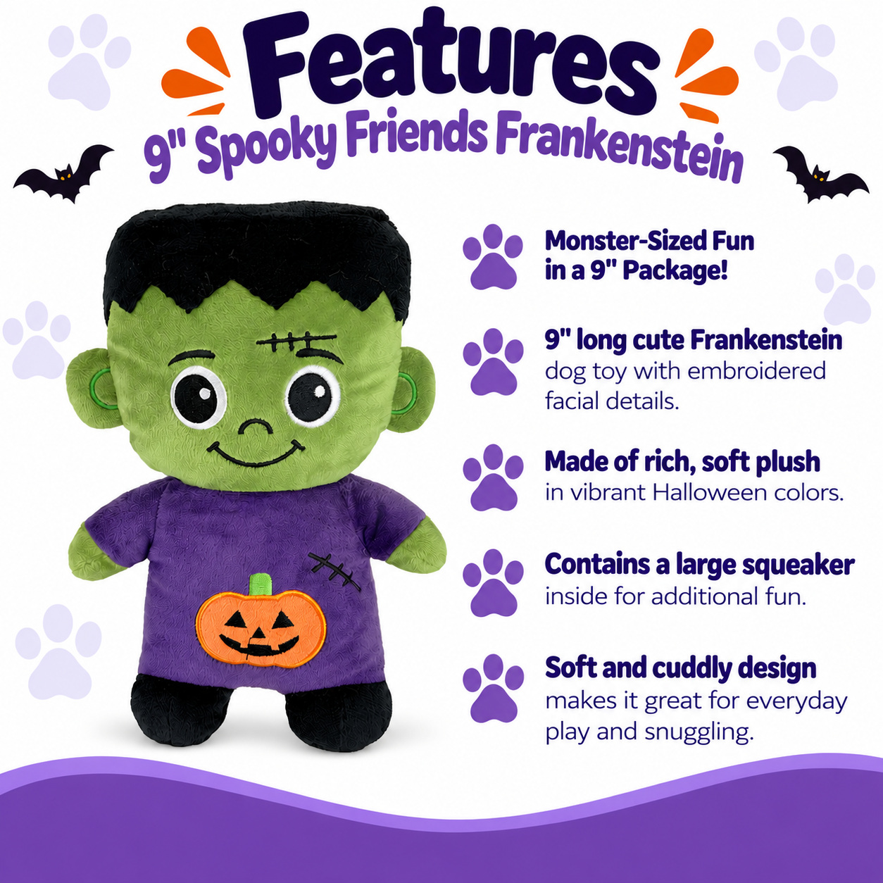 9" HALLOWEEN SPOOKY FRIENDS-FRANKENSTEIN - Image 3