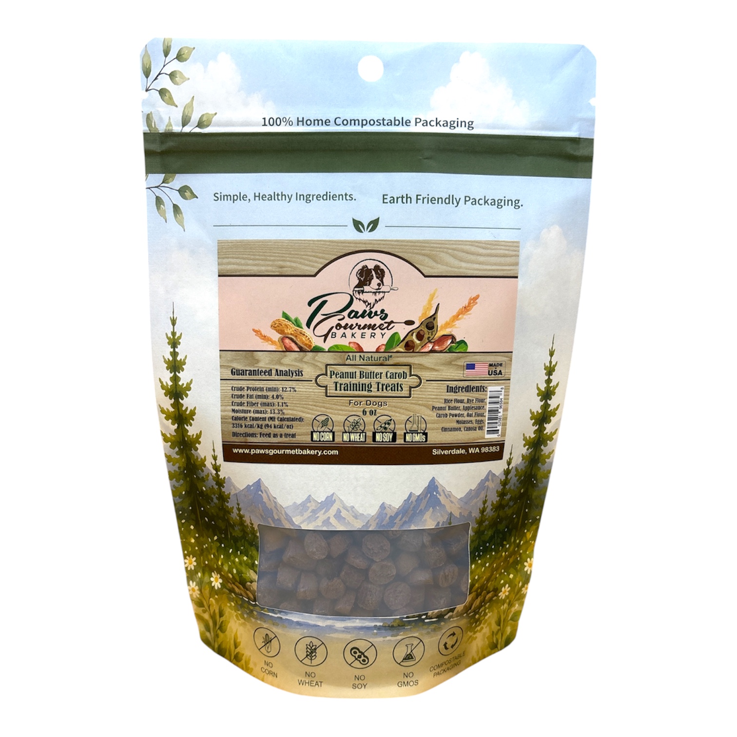 Peanut Butter Carob Training Treats