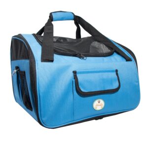 Pet Life ® 'Ultra-Lock' Collapsible Safety Travel Wire Folding Pet Dog Carseat Car Seat Carrier crate