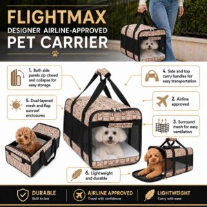Pet Life ® 'Flightmax' Airline Approved Collapsible Folding Travel Pet Dog Carrier