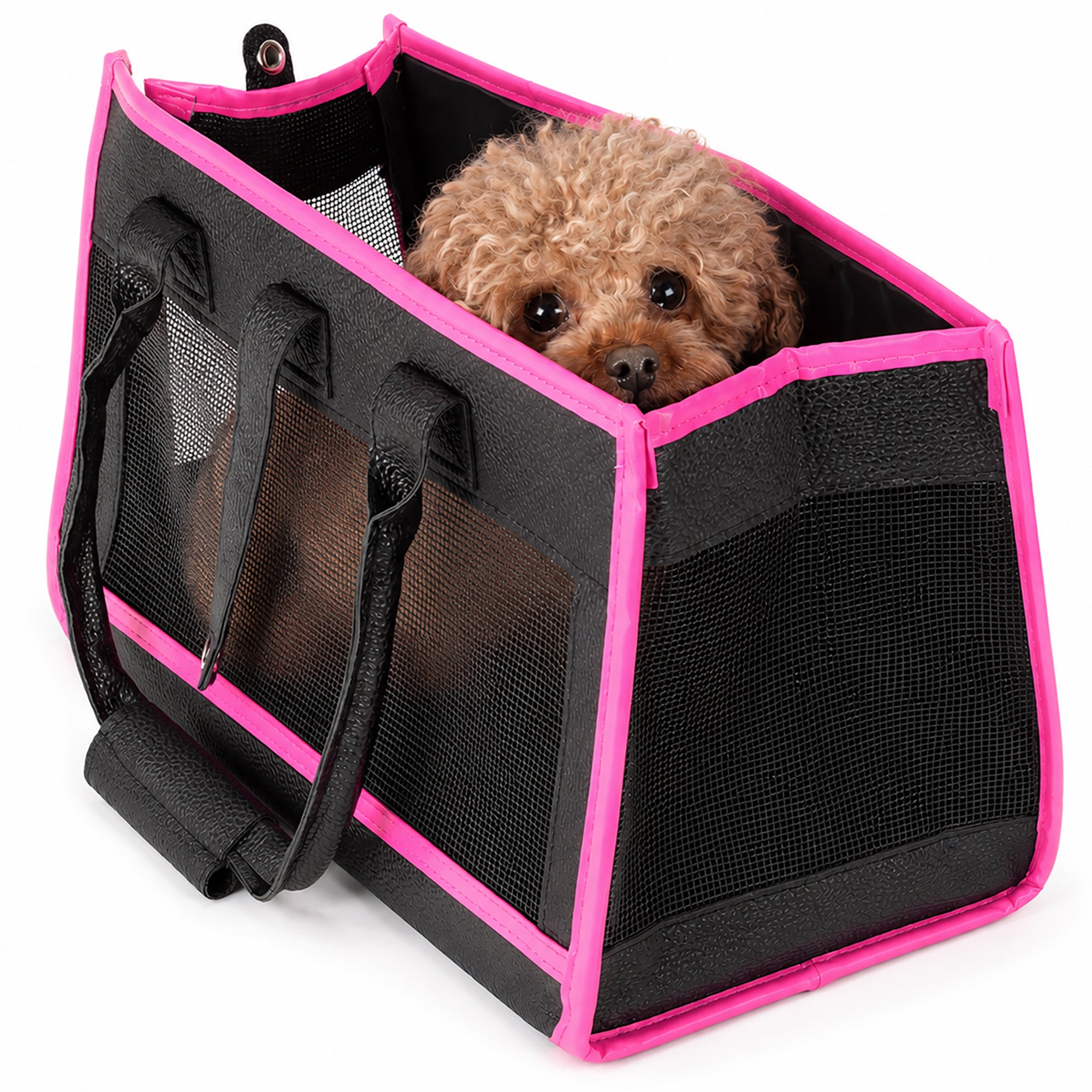 Pet Life ® 'Posh Paw' Elegant Leatherette Designer Fashion Travel Pet Dog Carrier Tote - Image 5