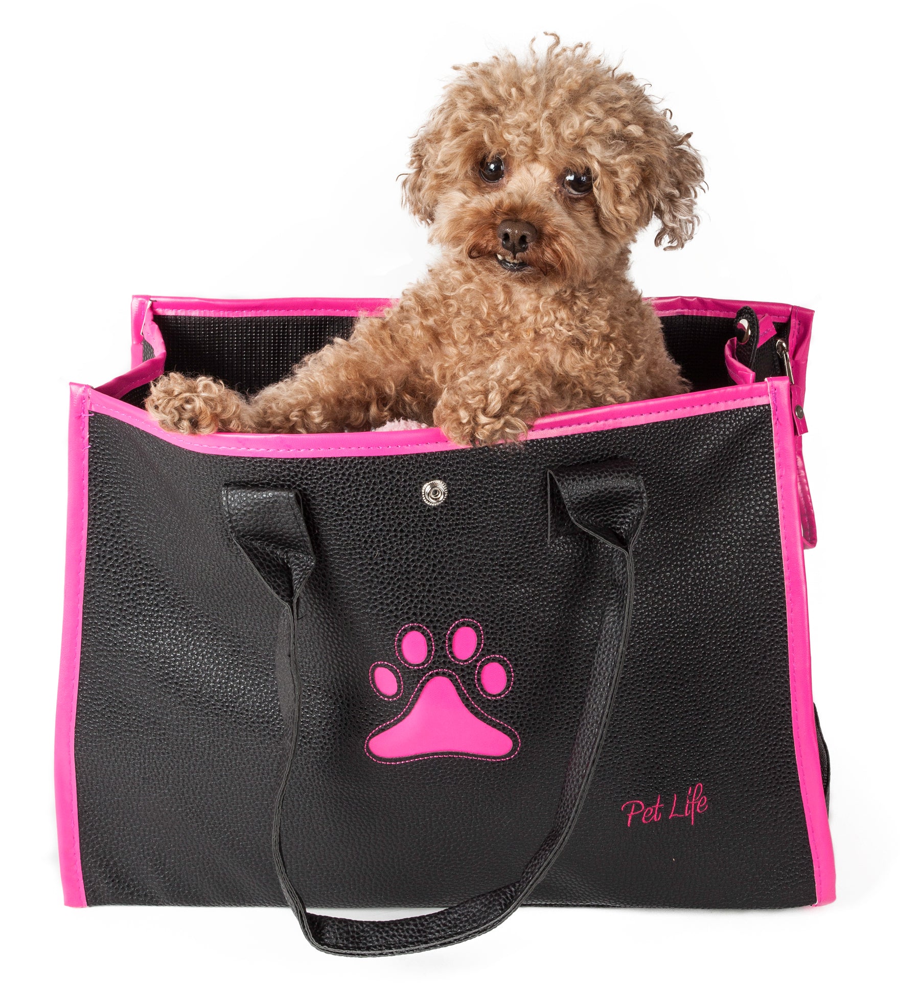 Pet Life ® 'Posh Paw' Elegant Leatherette Designer Fashion Travel Pet Dog Carrier Tote - Image 6