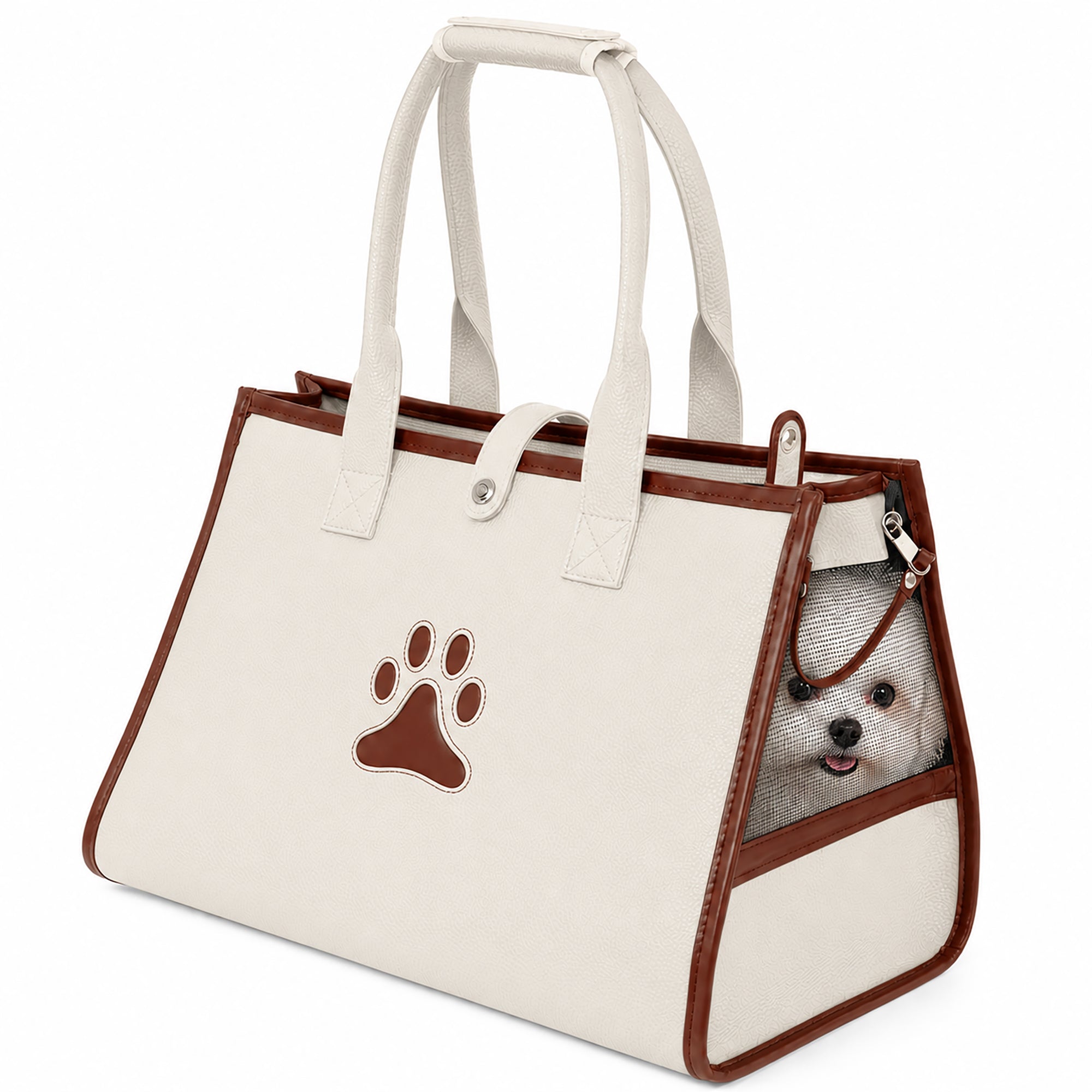 Pet Life ® 'Posh Paw' Elegant Leatherette Designer Fashion Travel Pet Dog Carrier Tote - Image 8