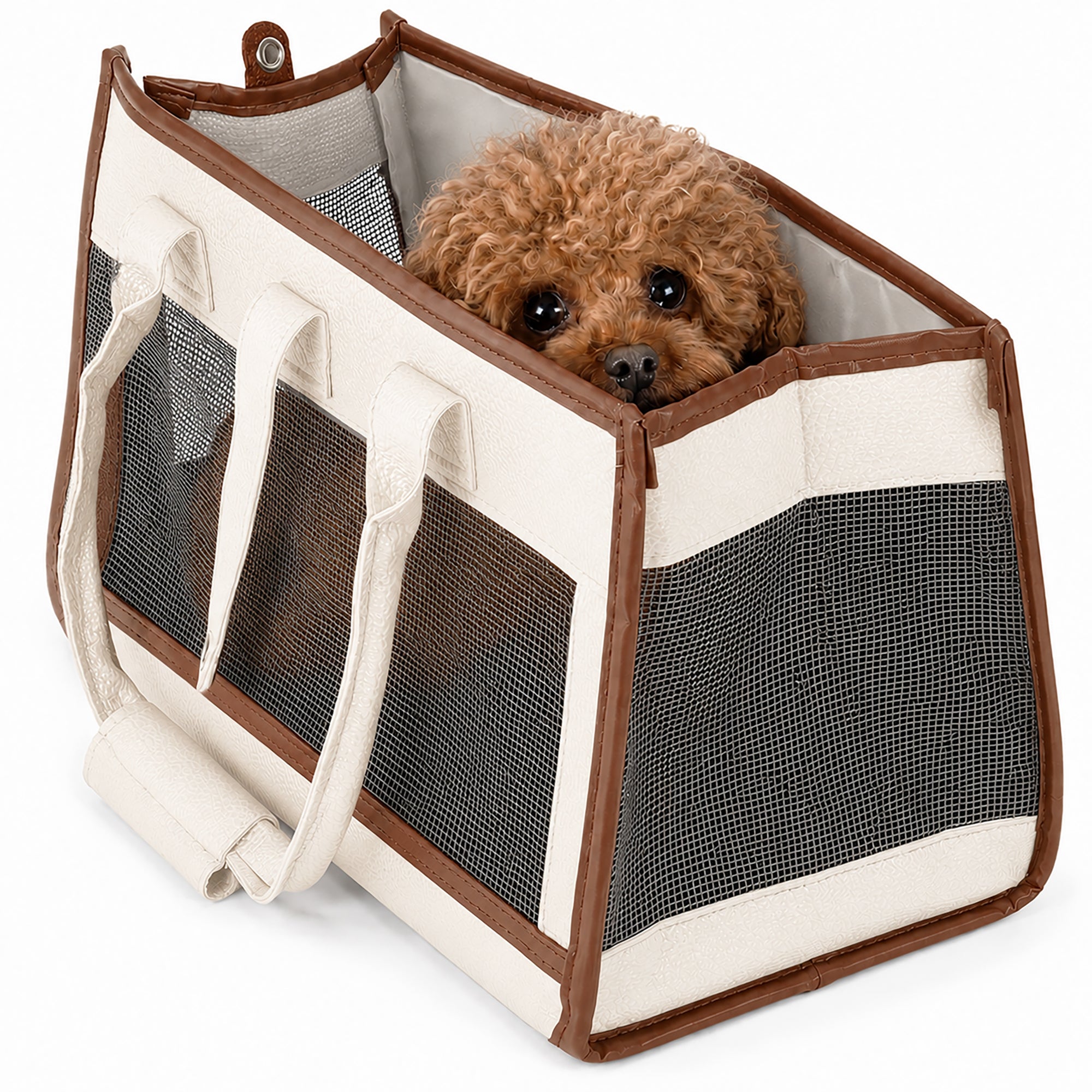 Pet Life ® 'Posh Paw' Elegant Leatherette Designer Fashion Travel Pet Dog Carrier Tote - Image 11