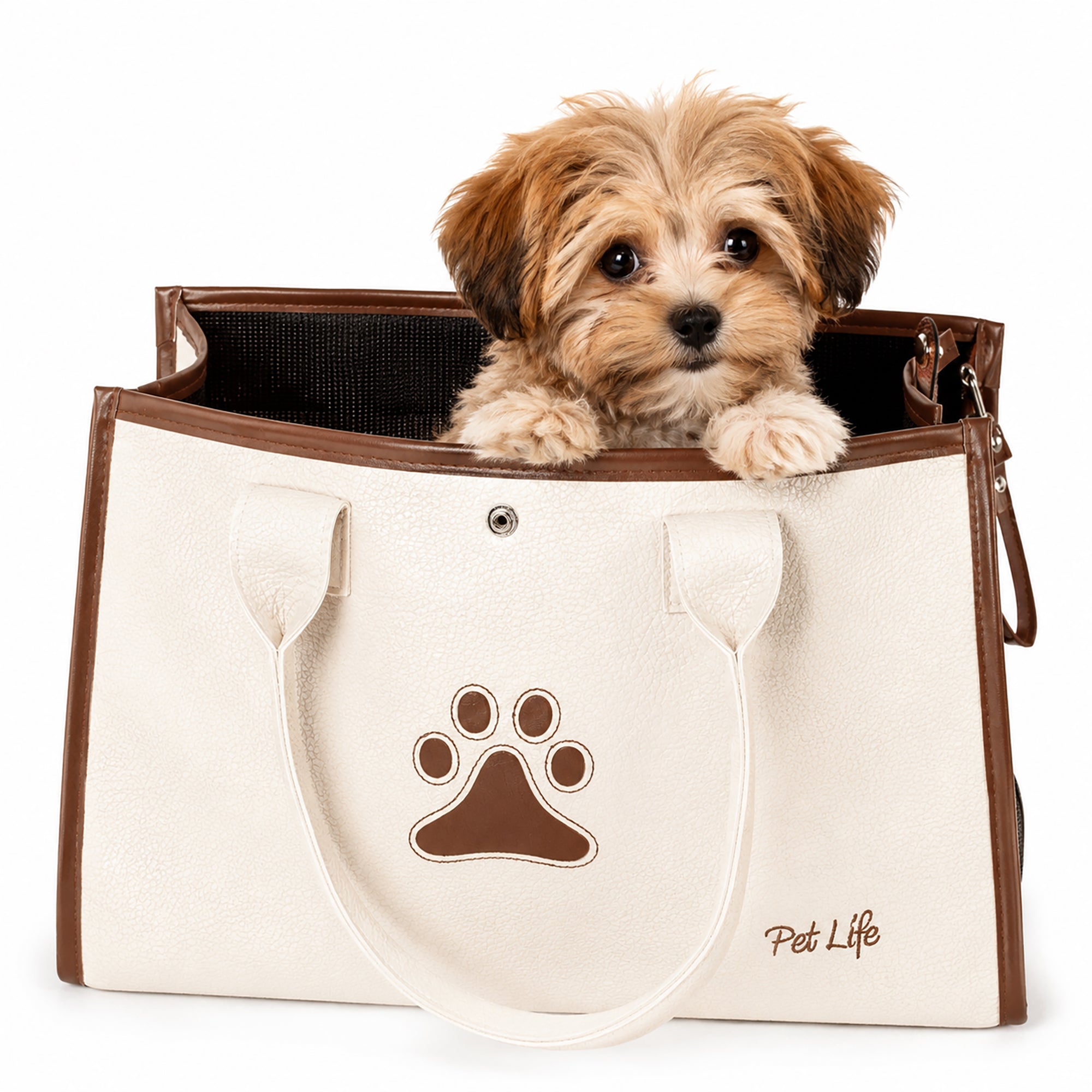 Pet Life ® 'Posh Paw' Elegant Leatherette Designer Fashion Travel Pet Dog Carrier Tote - Image 12