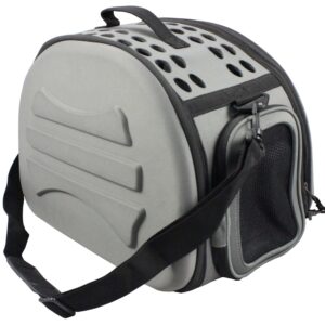 Pet Life ® 'Narrow Shelled' Lightweight Collapsible Military Grade Fashion Designer Travel Pet Dog Carrier Crate