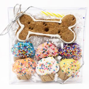 Pet Life 7 Piece Mini Muffin and Bone Whole Wheat Oat and Yogurt Dog Biscuit Set