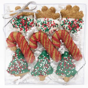 Pet Life 9 Piece Mini Holiday Whole Wheat Oat and Yogurt Dog Biscuit Set