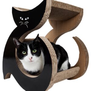 Pet Life ® 'Purresque' Modern Fashion Designer Premium Quality Kitty Cat Scratcher Lounger Lounge with Catnip