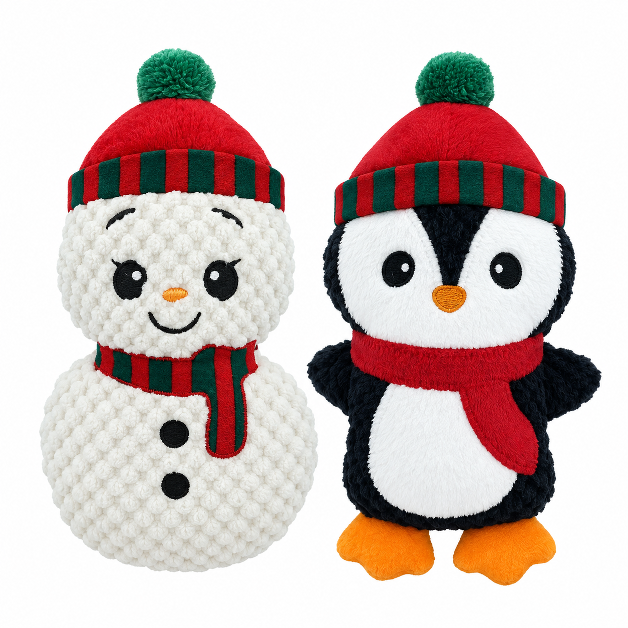 Pack of 4, 6" CHR Twin Pack Snowman & Penguin